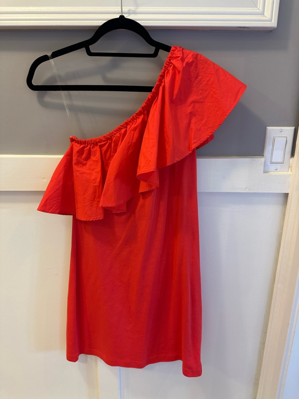 A New Day One-Shoulder Ruffle coral Dress
Size XS